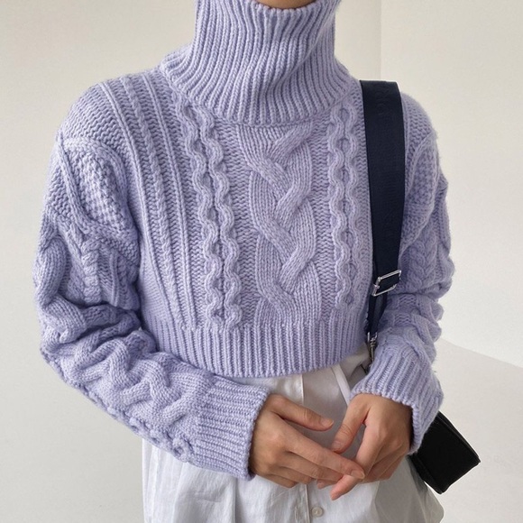 The Frankie Shop Sweaters - Super cropped Frankie shop cable knit sweater